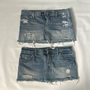 Y2K denim mini skirts